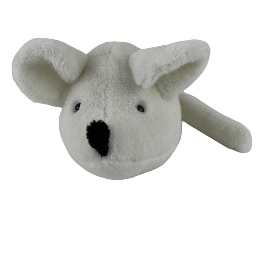 Plushland White Mouse 10" Plush Stuffed Animal Toy‎ Vintage Hard To Find